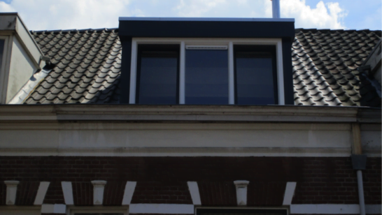 dakkapel in dordrecht voorkant