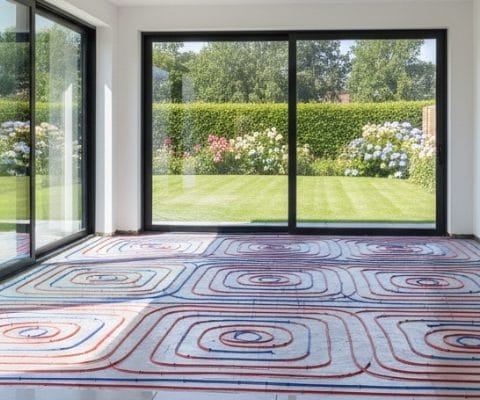 Aanbouw met vloerverwarming